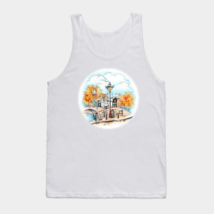 Amsterdam houses, bridges and streetlight Tank Top